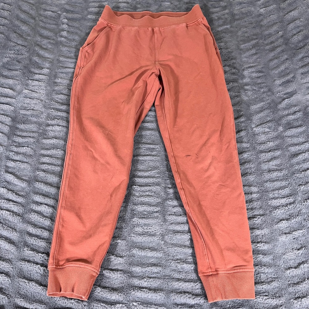 Lululemon Scuba High-Rise Jogger 10 Terracotta Rust Orange Cotton Fleece Pants